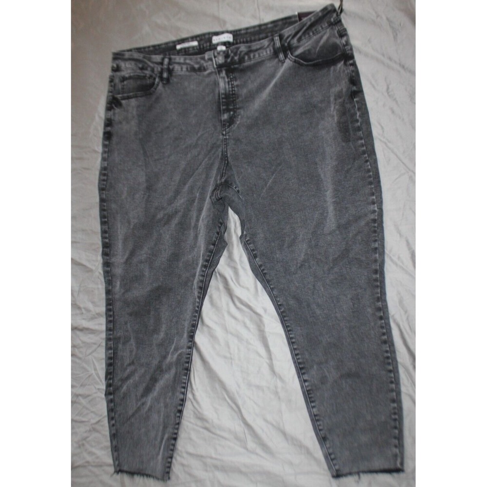 Ava & Viv Women's mid-rise Skinny Jeans Plus Size 26 Charcoal